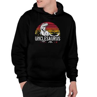 Mens Father's Day Gift For Men Unclesaurus Uncle Saurusrex Hoodie | Mazezy