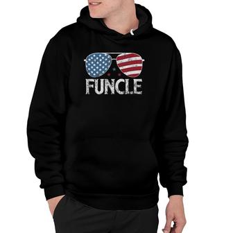 Mens Funcle Sunglasses Usa American Flag 4Th Of July Uncle Hoodie | Mazezy UK
