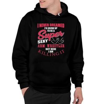 Mens Funny Arm Wrestling Saying Gift Men Muscles Fitness Hoodie | Mazezy