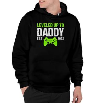 Mens Funny Gamer Daddy Vintage Design Leveled Up To Daddy 2022 Ver2 Hoodie | Mazezy