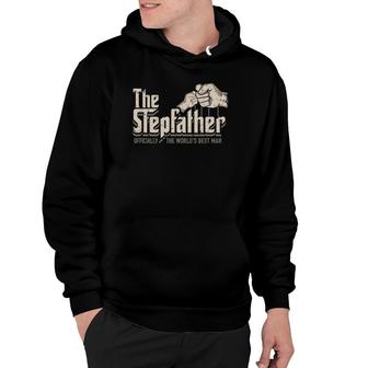 Mens Funny Stepdad Gifts Stepfather Officially World's Best Man Hoodie | Mazezy
