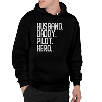 Mens Husband Daddy Pilot Hero Dad Papa Christmas Gift Hoodie | Mazezy
