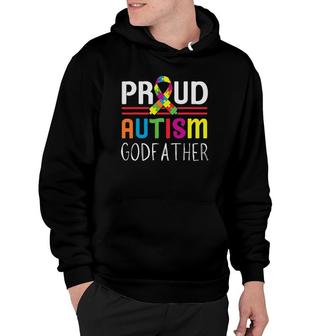 Mens Mens Proud Godfather Uncle Friend Brother Autism Awareness Hoodie | Mazezy