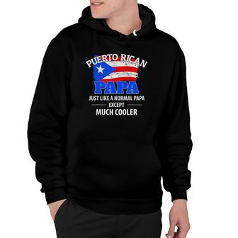 Mens Much Cooler Puerto Rican Papa - Vintage Puerto Rico Flag Hoodie | Mazezy