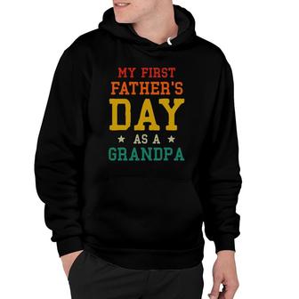 Mens My First Father's Day As A Grandpa Est 2022 First Time Dad Hoodie | Mazezy
