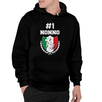Mens Number One Nonno Italian Grandfather Funny Grandpa Hoodie | Mazezy