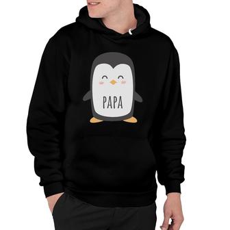 Mens Penguin Papa Design - Funny & Cute Dad Design Hoodie | Mazezy