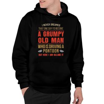 Mens Pontoon Boat Fun At The Lake Tritoon Captains Hoodie | Mazezy