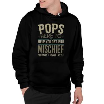Mens Pops Gifts From Grandchildren Pops Mischief Fathers Day Hoodie | Mazezy