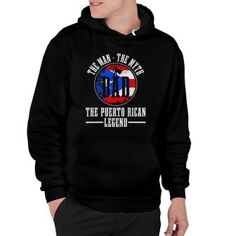 Mens Puerto Rican Dad Man Myth Legend Puerto Rico Flag Pride Hoodie | Mazezy