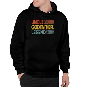 Mens Retro Uncle Godfather Legend Funny Uncle Father's Day Hoodie | Mazezy CA