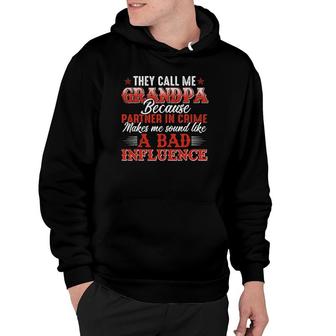 Mens They Call Me Grandpa Because Partner In Crime Father's Gift Hoodie | Mazezy