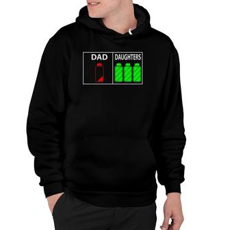 Mens Triplet Dad Of Three Daughters Funny Father's Day Gift Hoodie | Mazezy