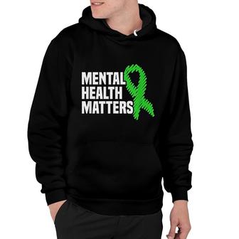 Mental Health Matters Green Ribbon Hoodie | Mazezy