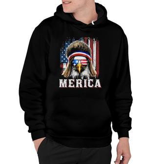 Merica Eagle Mullet 4Th Of July American Flag Stars Stripes Hoodie | Mazezy UK