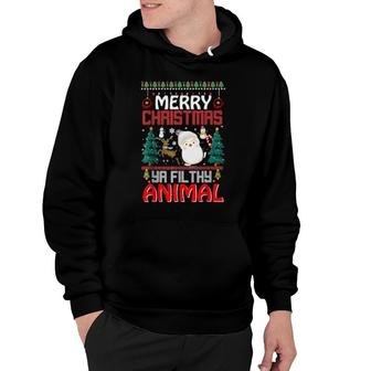 Merry Christmas Animal Filthy Ya Matching Family Xmas Hoodie | Mazezy