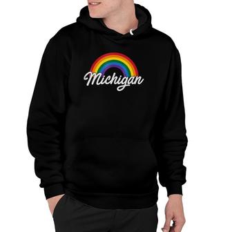 Michigan Pride Gay Pride Gay Flag Hoodie | Mazezy