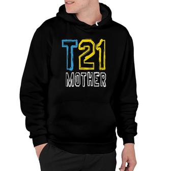 Modern T21 Mother Down Syndrome Mom Hoodie | Mazezy