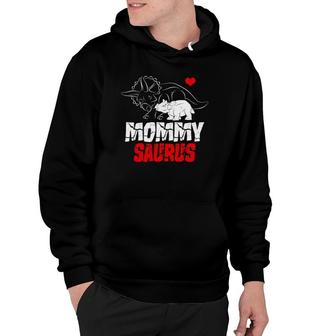 Mommysaurus Triceratops Types Of Dinosaur Mama Mother's Day Hoodie