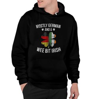Mostly German Wee Bit Irish Funny Germany Patrick Day Gifts Hoodie - Seseable