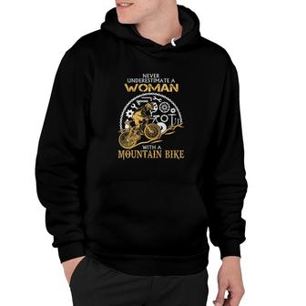 Mountain Bike Woman With A Mountain Bike Hoodie - Thegiftio UK