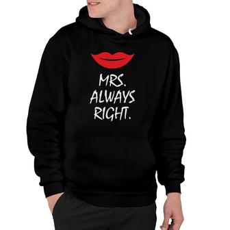 Mr Right Mrs Right Black Couple Hoodie | Mazezy