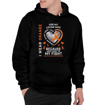 Ms Gifts Apparel Orange Wife Multiple Sclerosis Awareness Hoodie | Mazezy