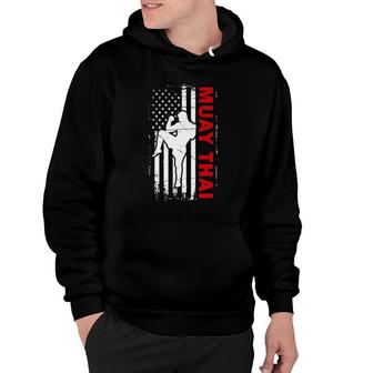 Muay Thai American Flag Tee For Muay Thai Lovers Hoodie | Mazezy