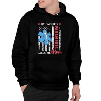 My Favorite Paramedic Calls Me Mom Usa Flag Mother's Day Hoodie | Mazezy UK