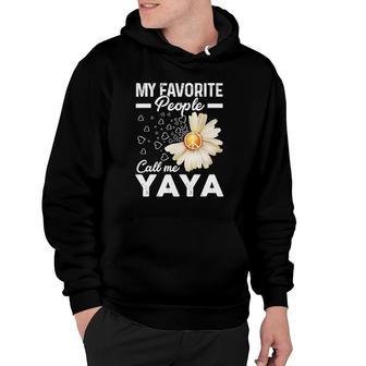 My Favorite People Call Me Yaya Floral Grandma Mother Day Hoodie | Mazezy