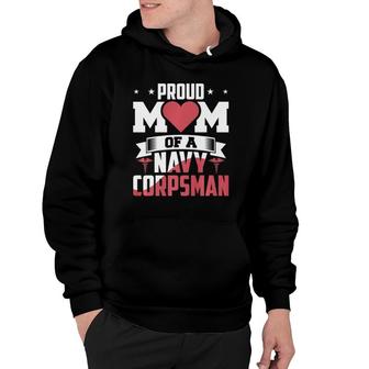 Navy Corpsman Proud Mom Hoodie | Mazezy