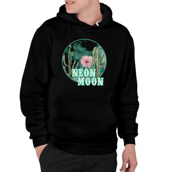 Neon Moon Country Retro Western 80S 90 Cactus Hoodie | Mazezy