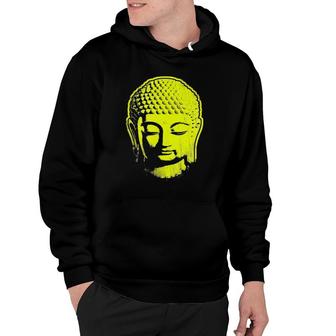 Neon Yellow Buddhist Buddha Tee Hoodie | Mazezy