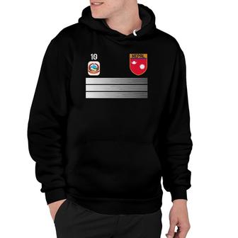 Nepal Football Jersey Number 10 Soccer Hoodie | Mazezy