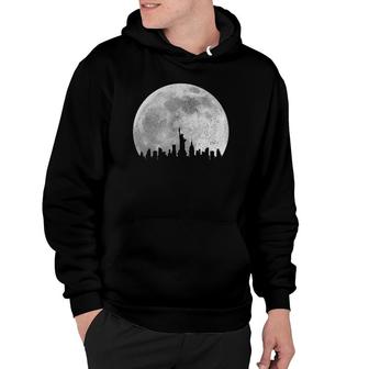 New York City Nyc Ny Skyline Moon Pride Vintage Hoodie | Mazezy