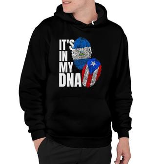 Nicaraguan And Puerto Rican Dna Flag Heritage Gift Hoodie | Mazezy