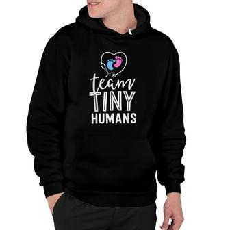 Nicu Nurse Team Tiny Humans Gift Neonatal Icu Nursing Hoodie | Mazezy
