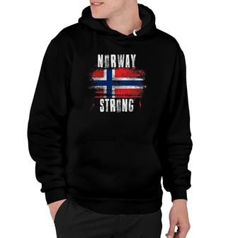 Norway Strong Distressed Flag - Norwegian Pride Hoodie | Mazezy