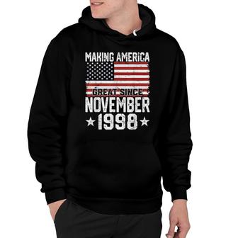 November 1998 American Flag 23Rd Birthday 23 Yrs Old Hoodie | Mazezy