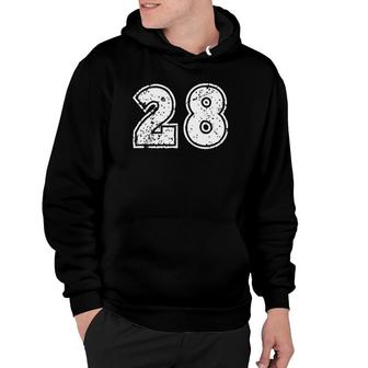 Number 28 Sports Player Uniform Number Jersey Hoodie | Mazezy