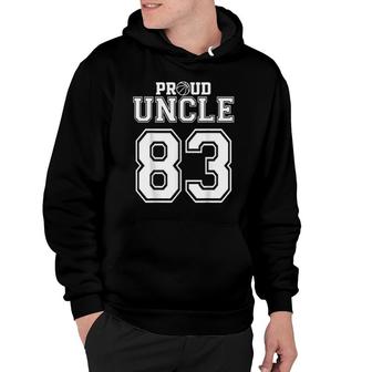Number 83 Custom Proud Basketball Uncle Personalized Hoodie | Mazezy