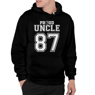 Number 87 Custom Proud Basketball Uncle Personalized Hoodie | Mazezy