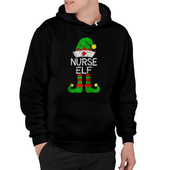 Nurse Elf Cute Christmas Pajama Xmas Santa's Elf Hoodie | Mazezy