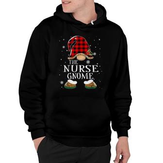 Nurse Gnome Buffalo Plaid Matching Family Christmas Pajama Hoodie | Mazezy