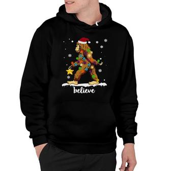 Official Bigfoot Christmas Tree Believe Funny Hoodie | Mazezy