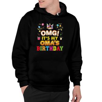Omg It's My Oma Birthday Happy Gift Vintage Perfect Kid Hoodie | Mazezy