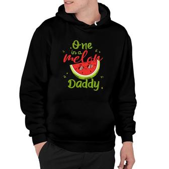 One In A Melon Daddy Watermelon Funny Family Matching Men Hoodie | Mazezy