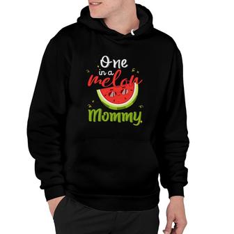 One In A Melon Mommy Watermelon Funny Family Matching Men Hoodie | Mazezy