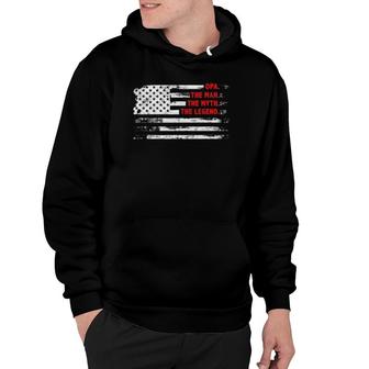 Opa The Man Myth Legend American Usa Flag Father’S Day Gift Hoodie | Mazezy