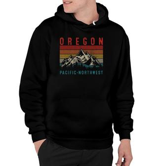 Oregon Vintage Mountains Hiking Pacific Northwest Pnw Gift Hoodie | Mazezy